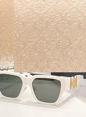 板材方形大框太阳眼镜女4483D时尚圆脸显瘦遮阳墨镜男防紫外线白