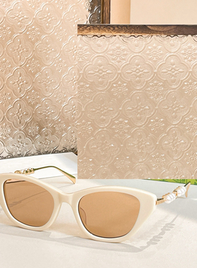 猫眼小框遮阳墨镜男女款时尚珍珠