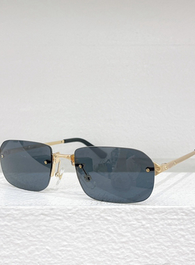 男款金属无框太阳眼镜0460S时尚夏季遮阳墨镜女士防紫外线黄绿灰