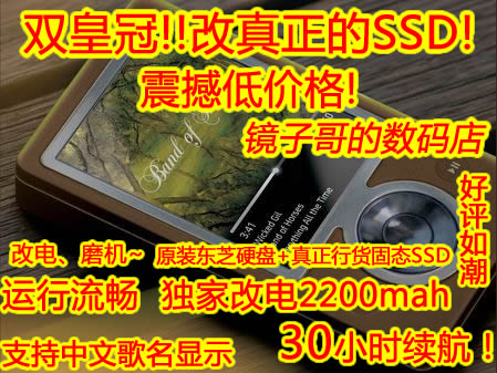 新货特价！mp3 mp4 ZUNE 30G SSD 中文 移动硬盘30小