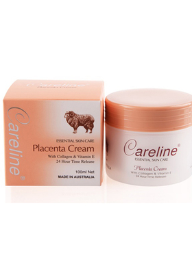 澳洲careline柯蓝羊胎素胶原蛋白维E绵羊油保湿面霜100ml