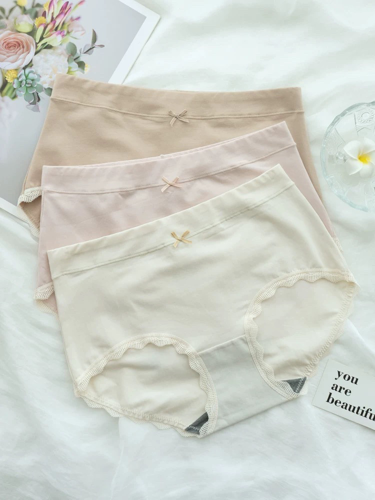花仙子少女纯棉内裤21731中高腰新疆棉透气石墨烯抑菌女士三角裤