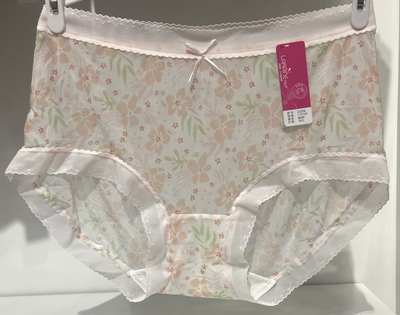 花仙子22206中腰飘飞网纱速干女内裤超薄透性感三角短茶纤维22205