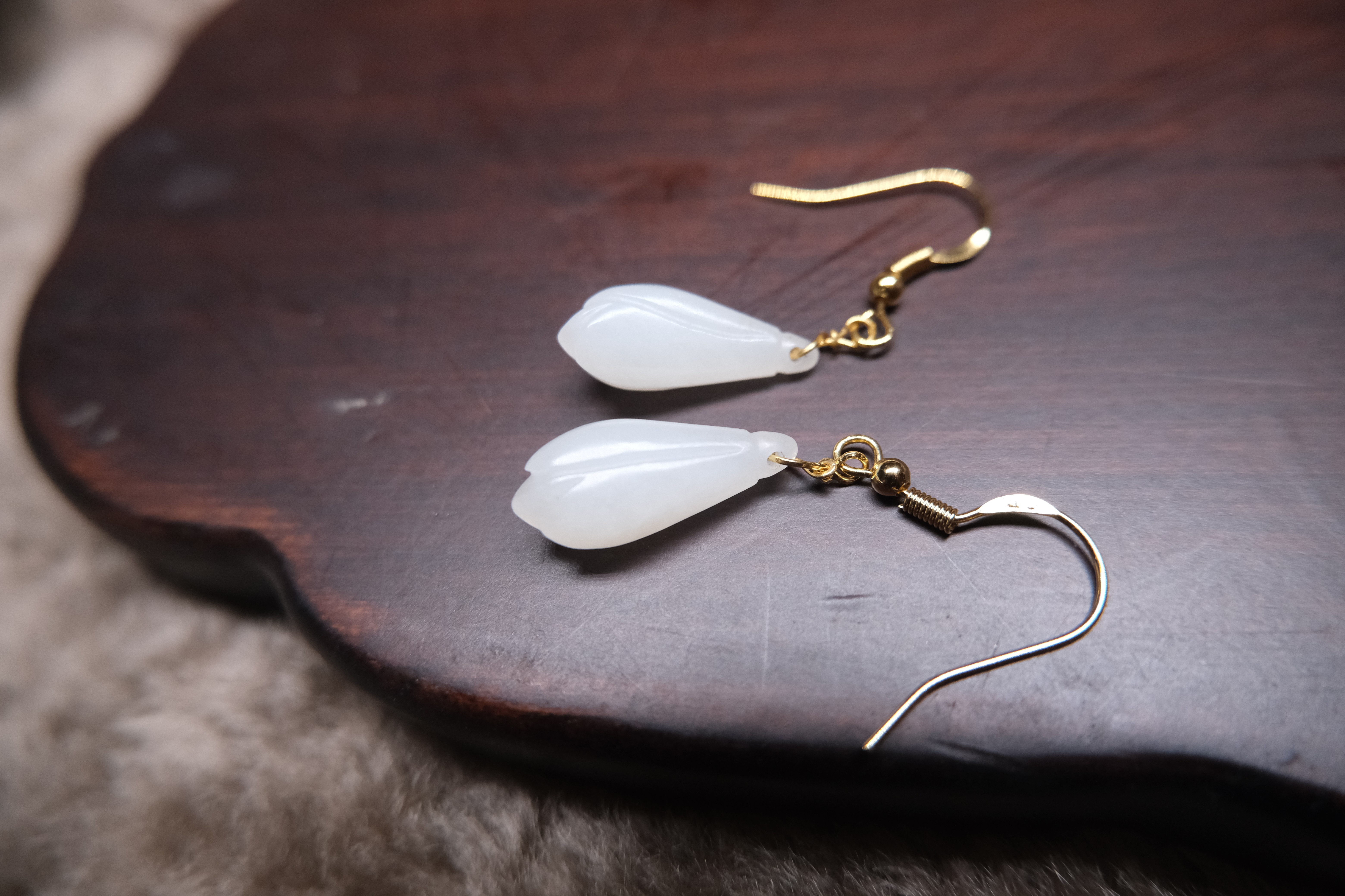 和田玉籽料玉兰花耳坠,珠宝/钻石/翡翠,耳饰,淘宝优惠券,粉丝福利购,淘宝优惠卷