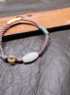 和田玉籽料回纹勒子仿古雕