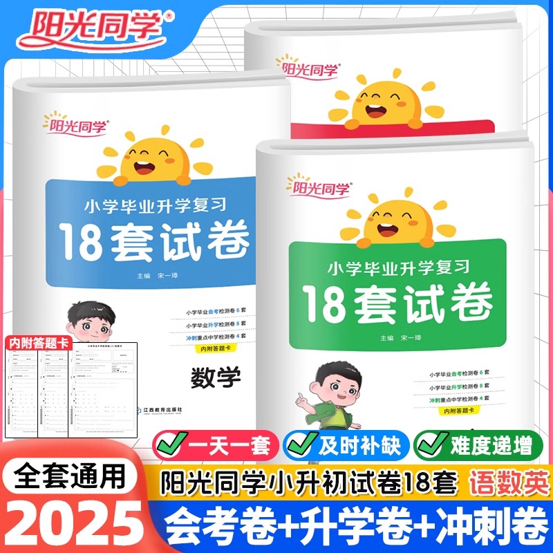 小学毕业升学复习18套试卷