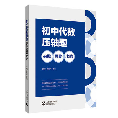 正版新书 初中代数压轴题：来路、思路、出路 黄金声 董洁/主编 剖析问题生成及问题解决的品质思维策略思考 上海教育出版社