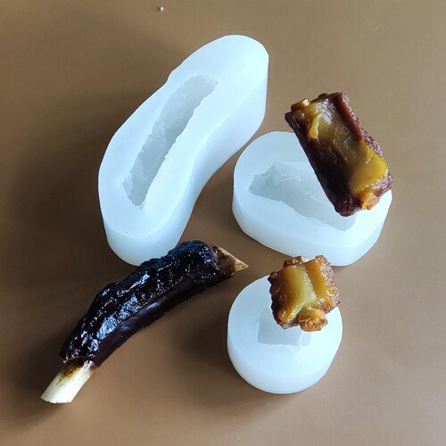 仿真排骨硅胶模具捏捏巧克力