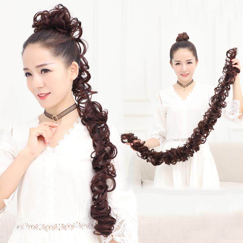 假发发圈毛毛虫缠绕式盘发发条女士卷发花苞丸子头新娘蓬松发饰