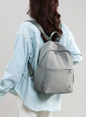 2025新款时尚简约百搭轻便防水登山包双肩包糖果色小背包女妈咪包