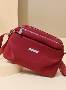 牛津布斜挎包女小众设计感单肩包尼龙防水多隔层尼龙布包小巧百搭