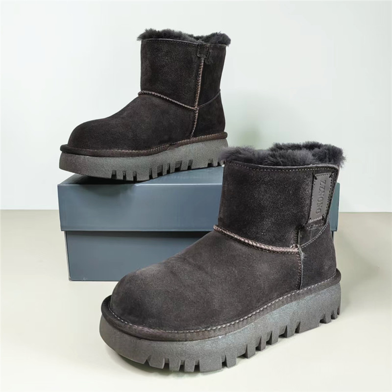 Z5965翻边雪地靴冬季加绒保暖