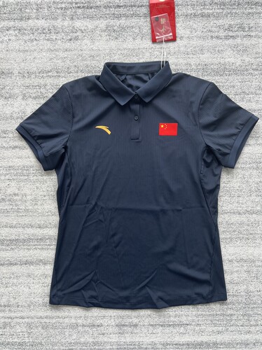 安踏赞助中国代表团国服polo衫官员款翻领女运动短袖速干短袖