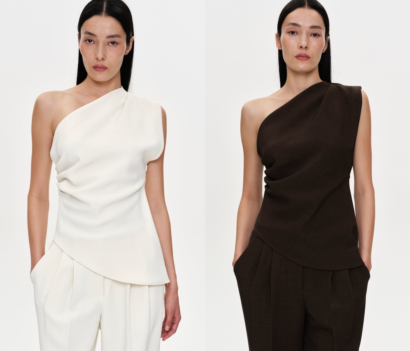 露肩su上衣背心吊带不对称