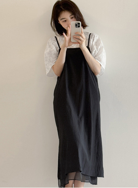 韩国直邮 吊带连衣裙长裙12571