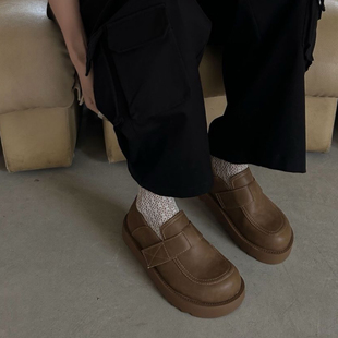 四季 通用修面皮单鞋 乐福鞋 复古 VEEFSHOW 英伦风日系女鞋 880