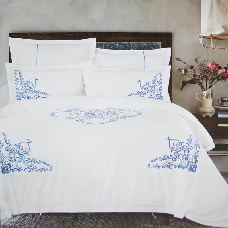 百城酒店宾馆床上用品全棉白色四件套加厚加密床单被套枕套床尾巾,床上用品,酒店床品套件,淘宝优惠券,粉丝福利购,淘宝优惠卷