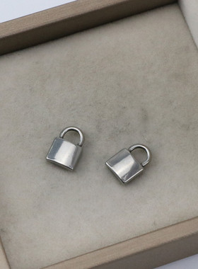 外贸新款不锈钢油压钥匙锁头吊坠 DIY小锁手链项链饰品配件