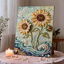 向日葵珍珠贴纸手工DIY装 饰画创意粘贴类儿童成人手工制作