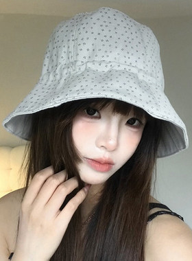 韩系碎花大檐防晒显脸小渔夫帽