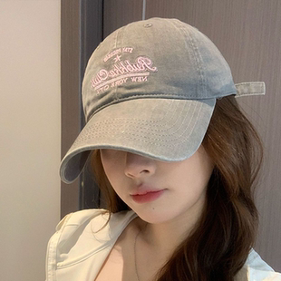 黄色帽子女大头围棒球帽加宽帽檐显脸小加大加深多巴胺韩系鸭舌帽