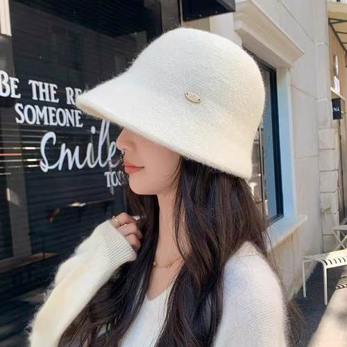 韩版时尚简约纯色渔夫帽女显脸小