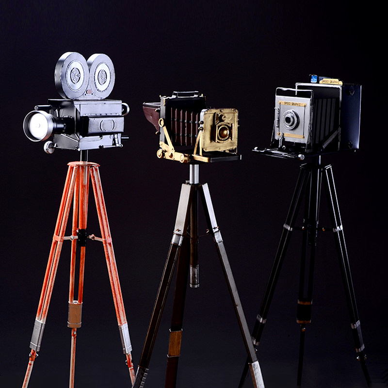 复古老式模型 摄像机道具铁艺橱窗影楼酒吧摆设