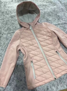 美国订单snozu男女童摇粒绒连帽软壳冲锋衣加绒中大童