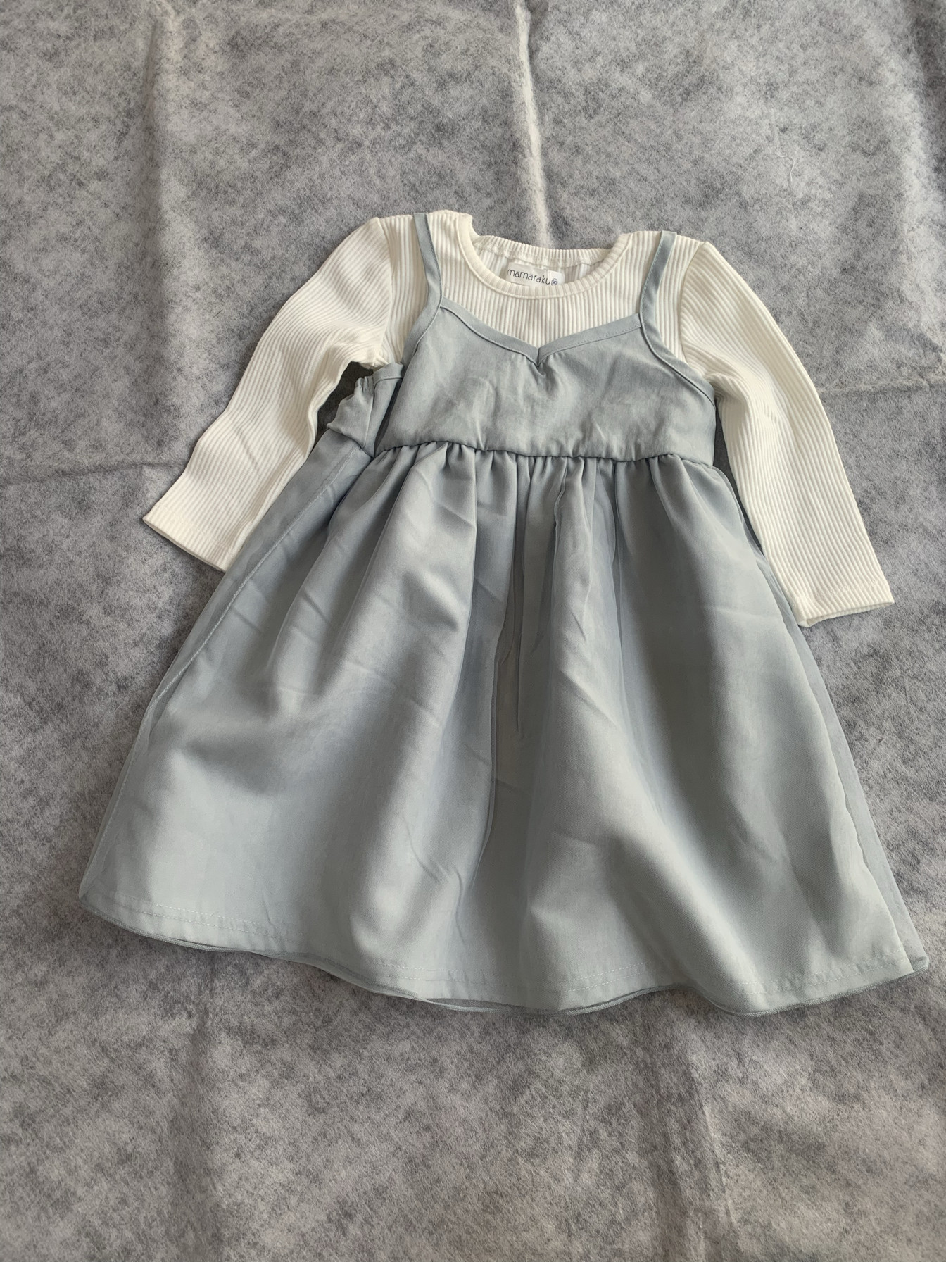 日本订单 mama**raku女童假两件连衣裙