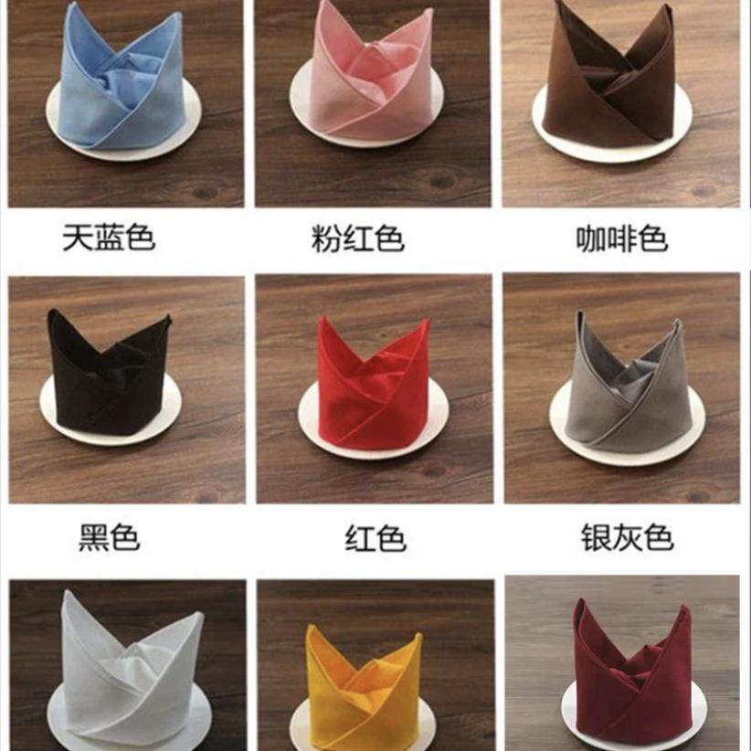 纯棉酒店品质餐巾西餐厅折花口布