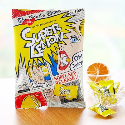 日本进口诺贝尔Nobel超酸柠檬糖酸糖super lemon零食