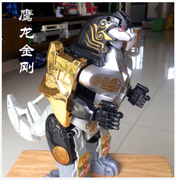 正版孩之星神獸金剛1代鹰龙金刚DX版 天神地兽变形 益智拼裝玩具