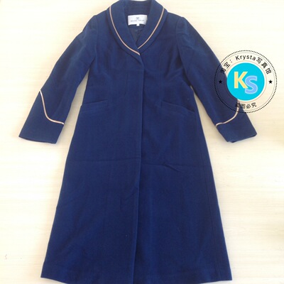 秋装冬装制服套装蓝色羊绒大衣