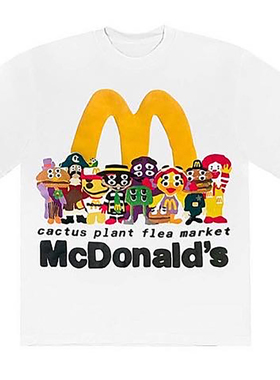 91CACTUS PLANT FLEA MARKETxMCDONALD’S 麦当劳一家人短袖T恤情