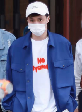 177张艺兴同款T恤 Travis Scott 衣服纯棉男纯色内搭体恤上衣打底