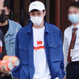 177张艺兴同款T恤 Travis Scott 衣服纯棉男纯色内搭体恤上衣打底