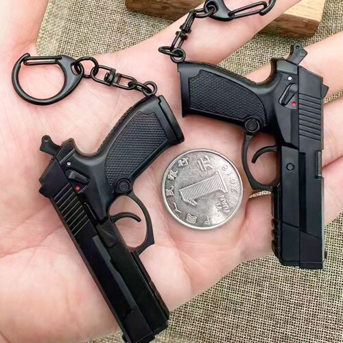 塑胶材质M92A M92G竞技枪模可拆卸钥匙扣仿真玩具CS 不可发射挂件
