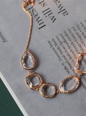 翎舞天然晶石手链日系aget