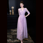 Dress 2026春夏新款 Wome 高级感优雅天丝棉镂空绣花短袖 连衣裙