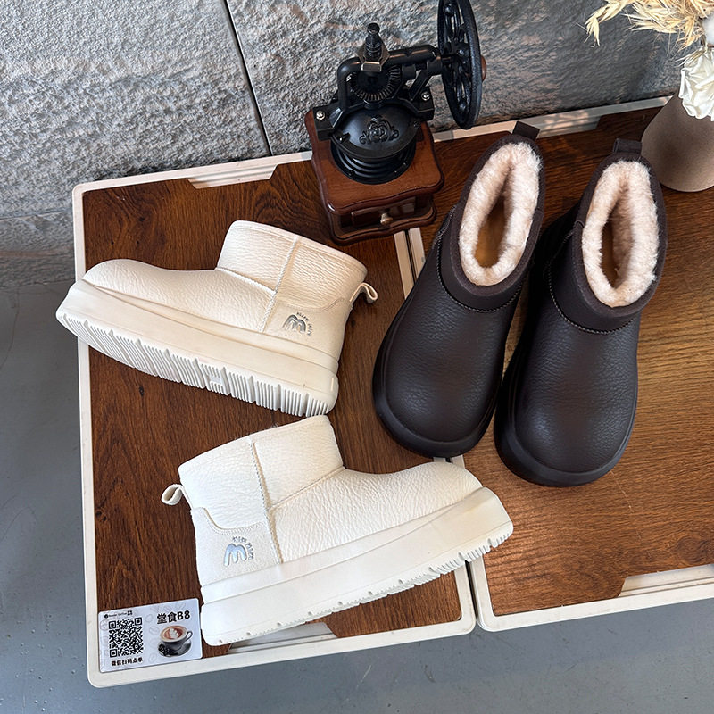 工厂尾货断码清仓发泡底内增高7cm真皮雪地靴女加绒保暖棉鞋厚底,女鞋,时尚雪地靴,淘宝优惠券,粉丝福利购,淘宝优惠卷