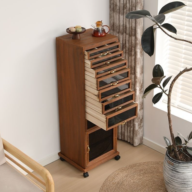 2025新款胡桃色牙科柜文玩首饰柜
