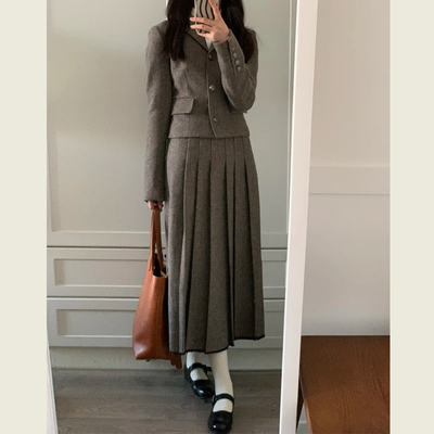 韩版英伦学院风西服套装