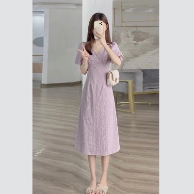 芷澈服饰紫色连衣裙女