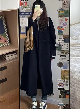 高级感赫本风小个子呢子大衣女