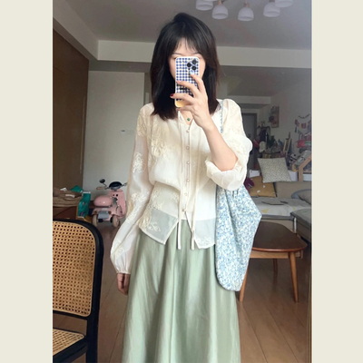 新中式国风清冷松弛感穿搭套装