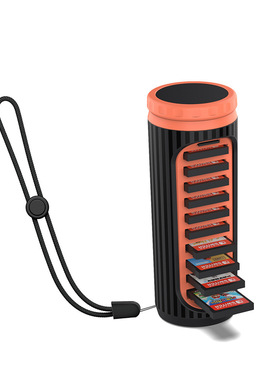 10合1旋转收纳盒ns游戏卡Switch2/OLED圆形收纳游戏卡盒创意便携