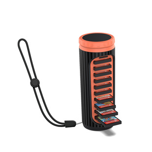 10合1旋转收纳盒ns游戏卡Switch2/OLED圆形收纳游戏卡盒创意便携