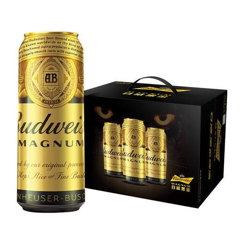 百威黑金啤酒小麦精酿高度啤酒500ml*12罐装聚会烧烤特价清仓
