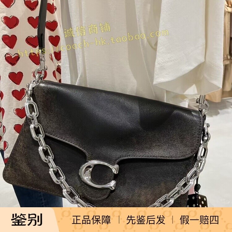 澳门代购 新款女包复古挚爱皮革CHAIN TABBY链带单肩包