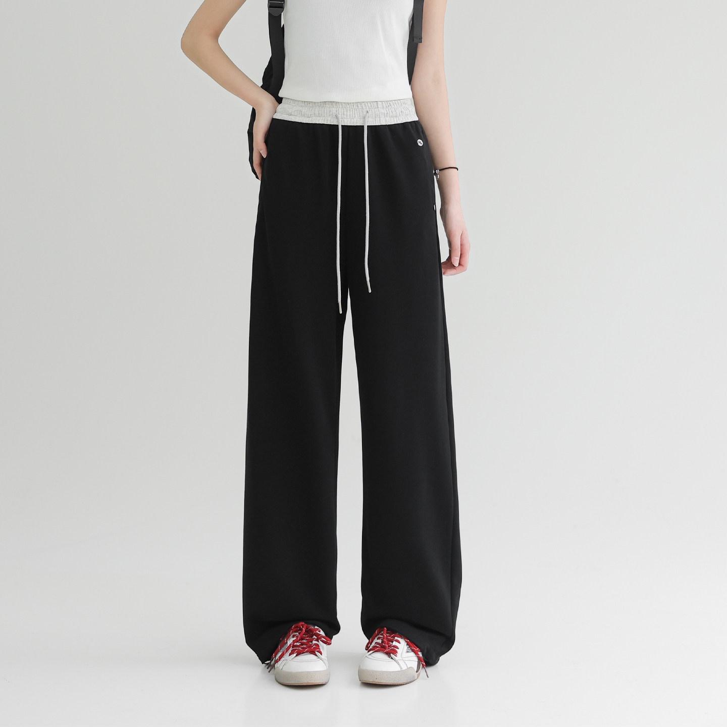 女童夏季薄款运动裤骄骄虎2026新款初中生高中生休闲直筒长裤9166